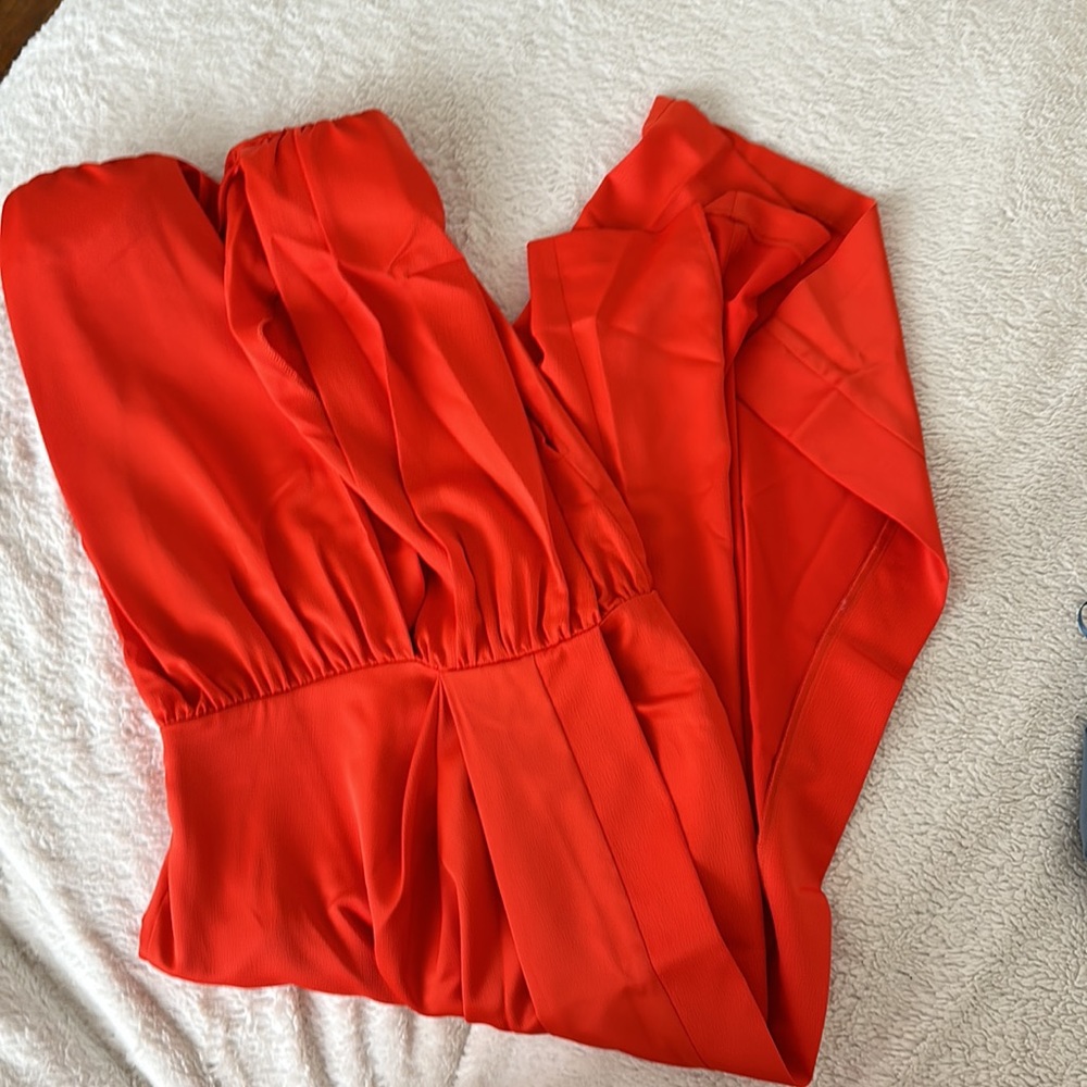 NWOT ASOS satin burnt orange dress - Picture 9 of 9